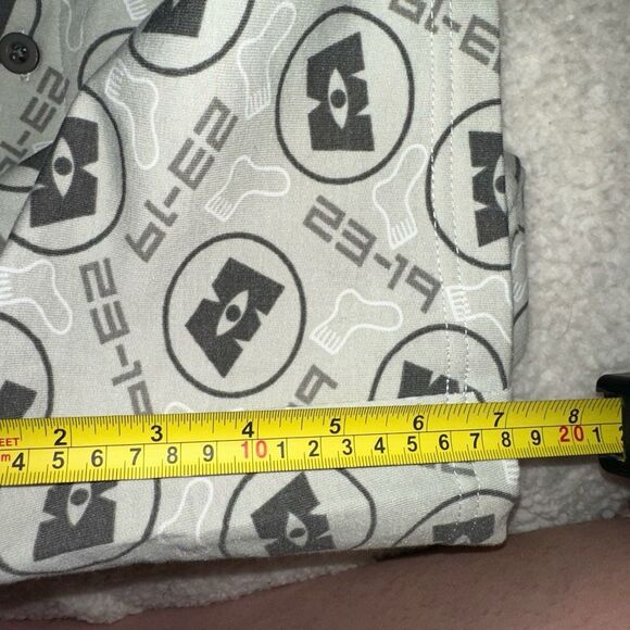 Disney Parks Monsters Inc Small Unisex Elastic Waist Sweat Shorts Green Gray NWT - Picture 6 of 6